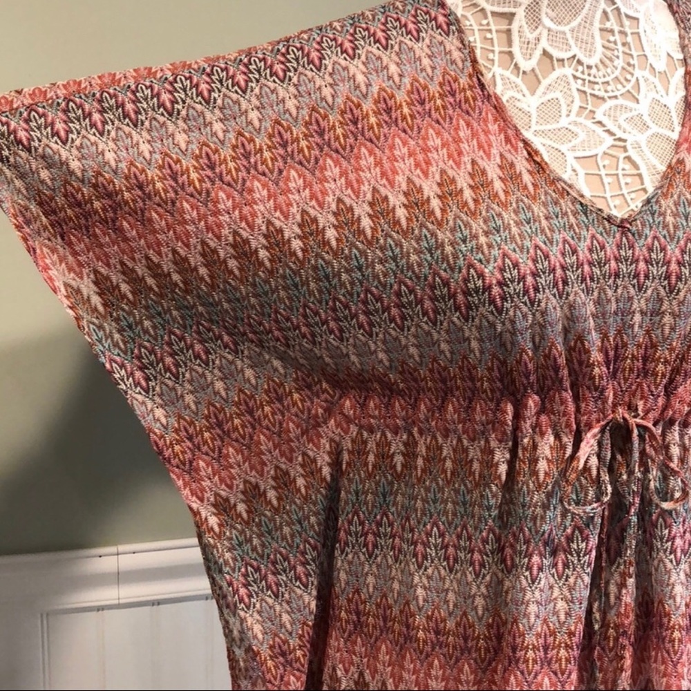 Moon & Meadow Boho Chic Drawstring Tunic Top - image 3